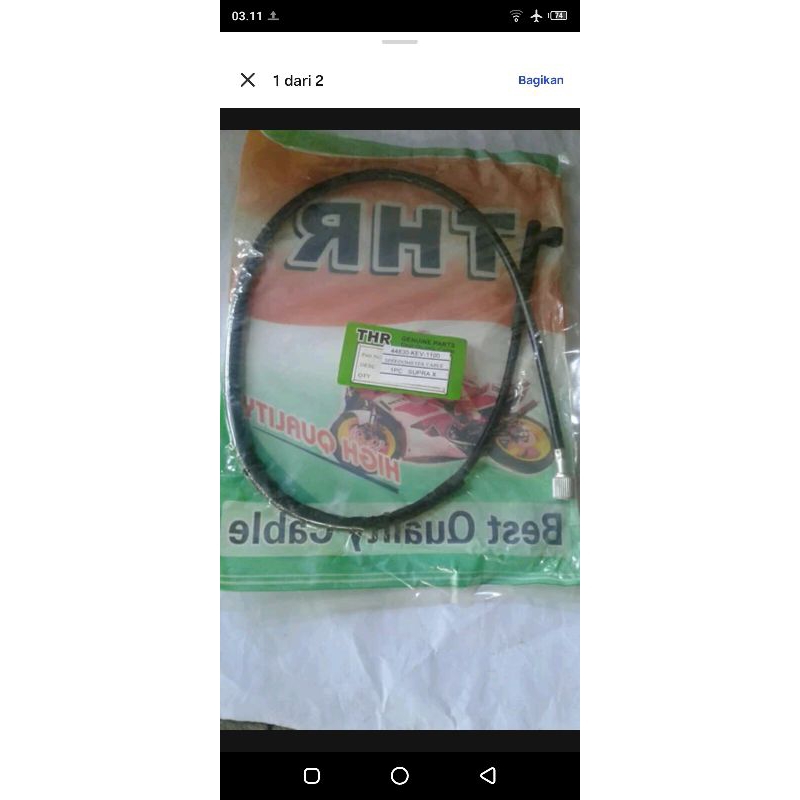 kabel speedometer supra lama cakram 44830-KEV