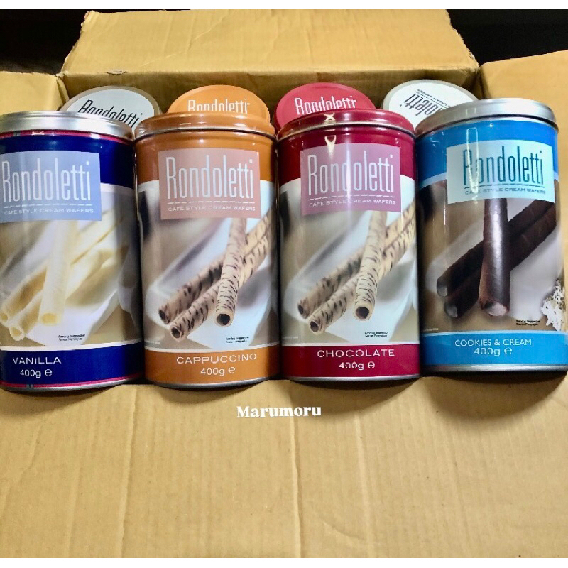 

Rondoletti Rasa Vanila, Cappucino, Cokelat, Cookies Satuan