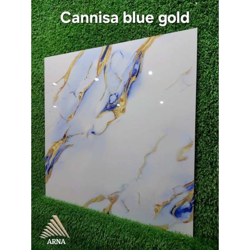 Granite lantai 60x60 Cannisa gold | blue | Arna | glossy | kw-1