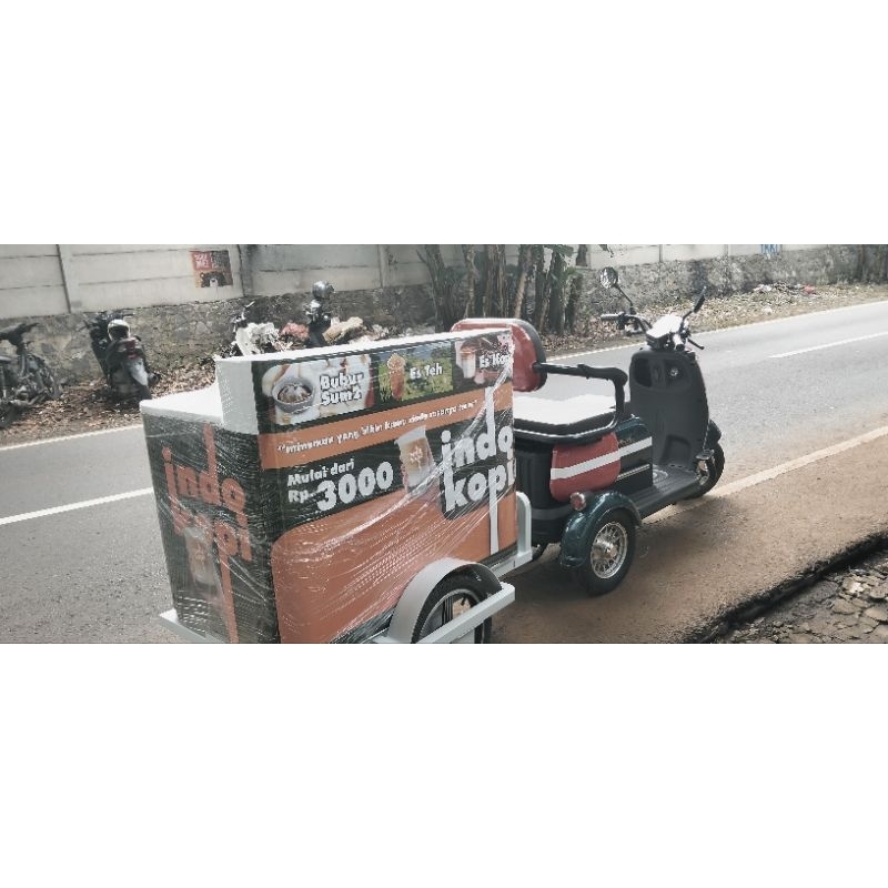 gerobak kopi keliling sepeda listrik