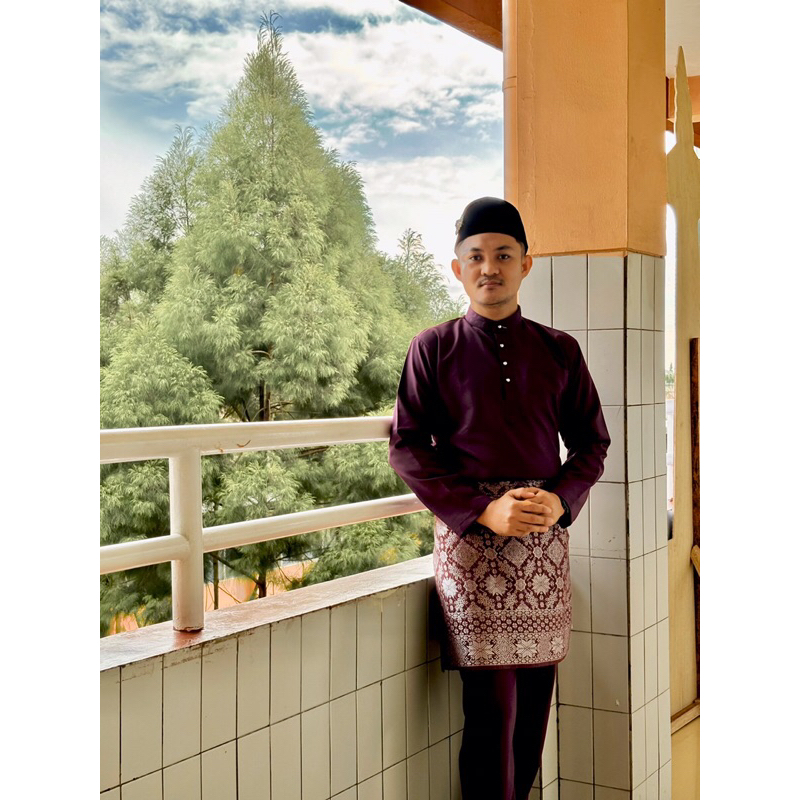 one set pakaian pria/teluk belanga kurung melayu malaysia/baju koko