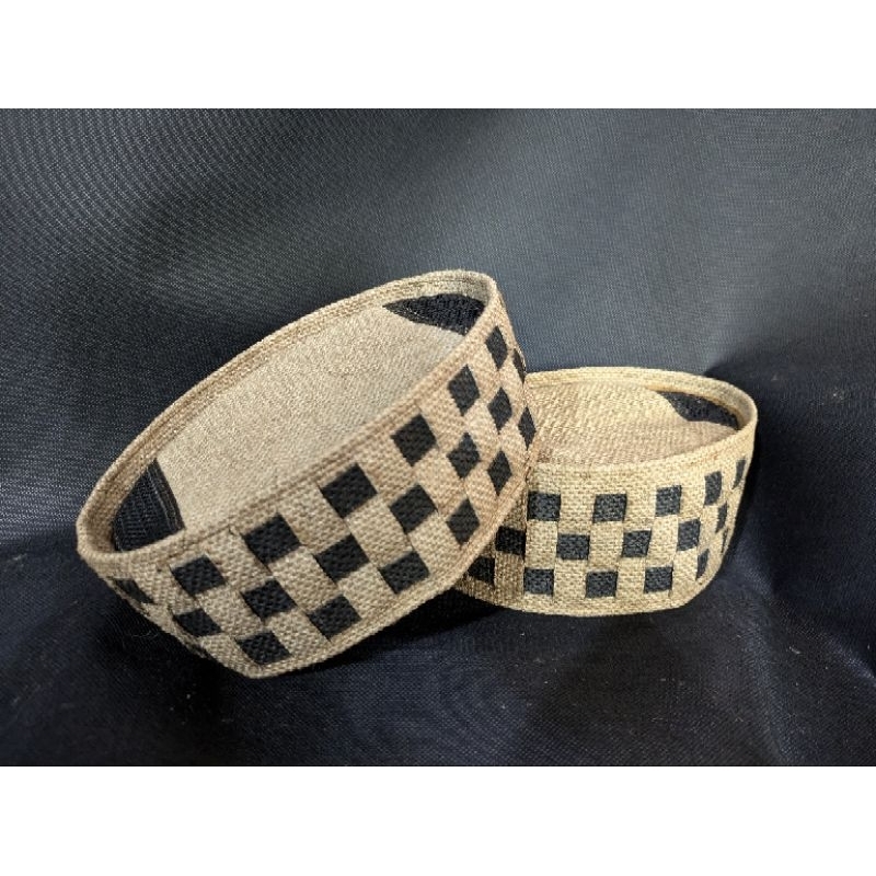 Peci Goni Anyaman Cream Hitam