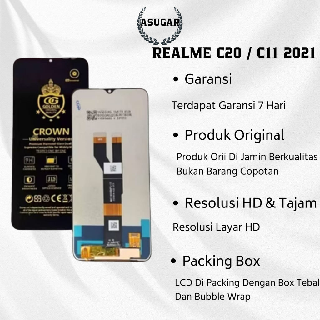 LCD REALME C20/C11 2021/C21 ORIGINAL 100% FULLSET TOUCHSCREEN