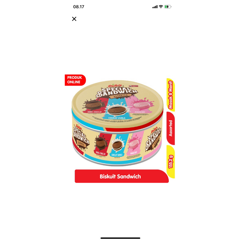 

Delbi’s spesial biskuit sandwich kaleng assorted 155g