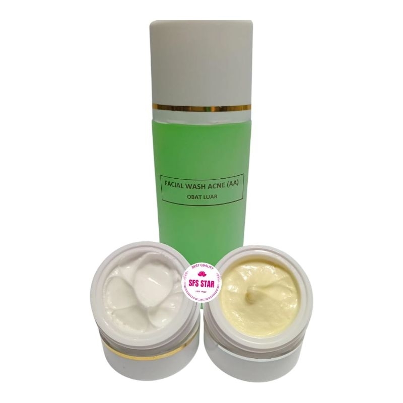 PAKET GLOWING WHITENING ACNE AA AMPUH