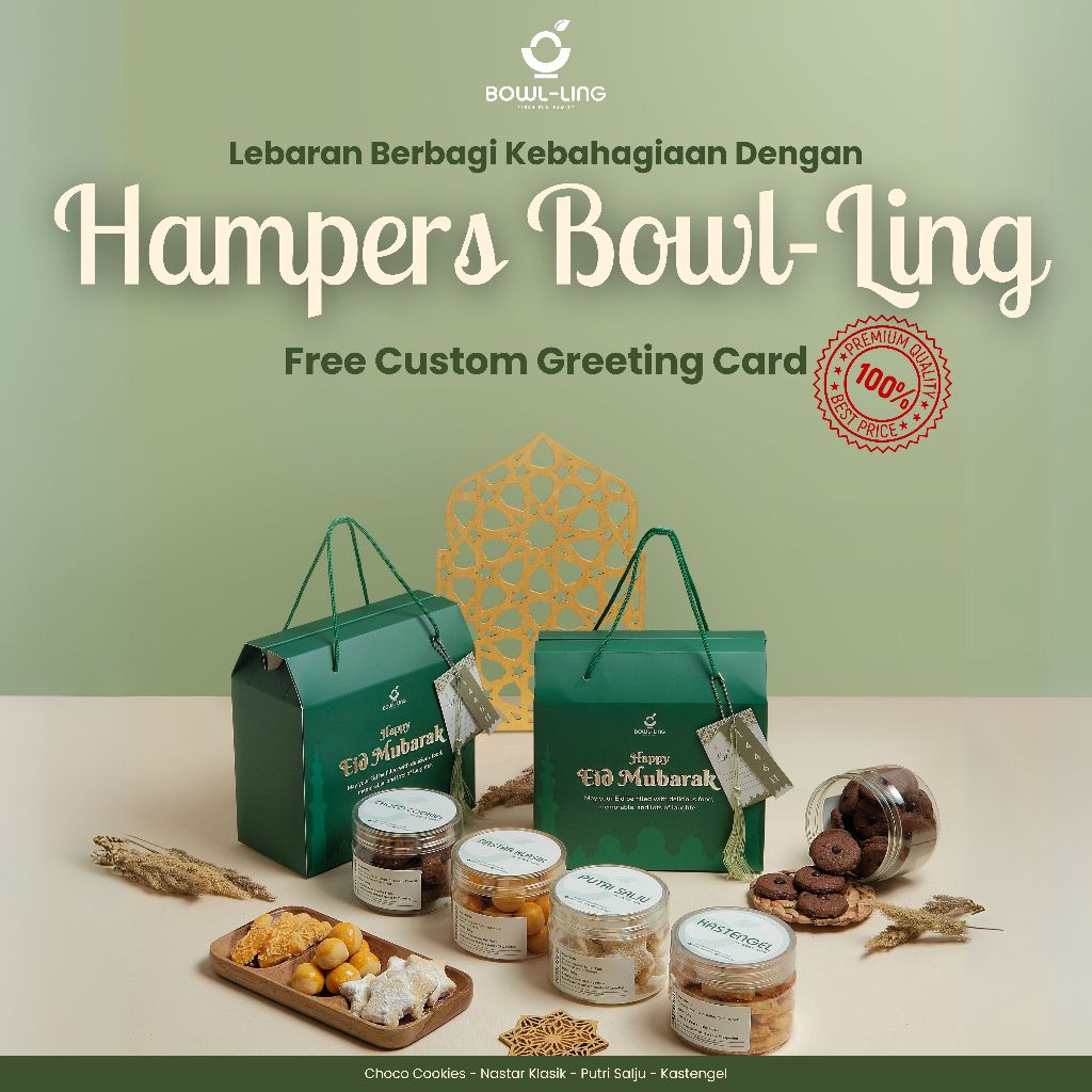 

Paket Hampers Lebaran Idul Fitri Kue Kering Cookies by Bowl-Ling - Free Custom Greeting Card