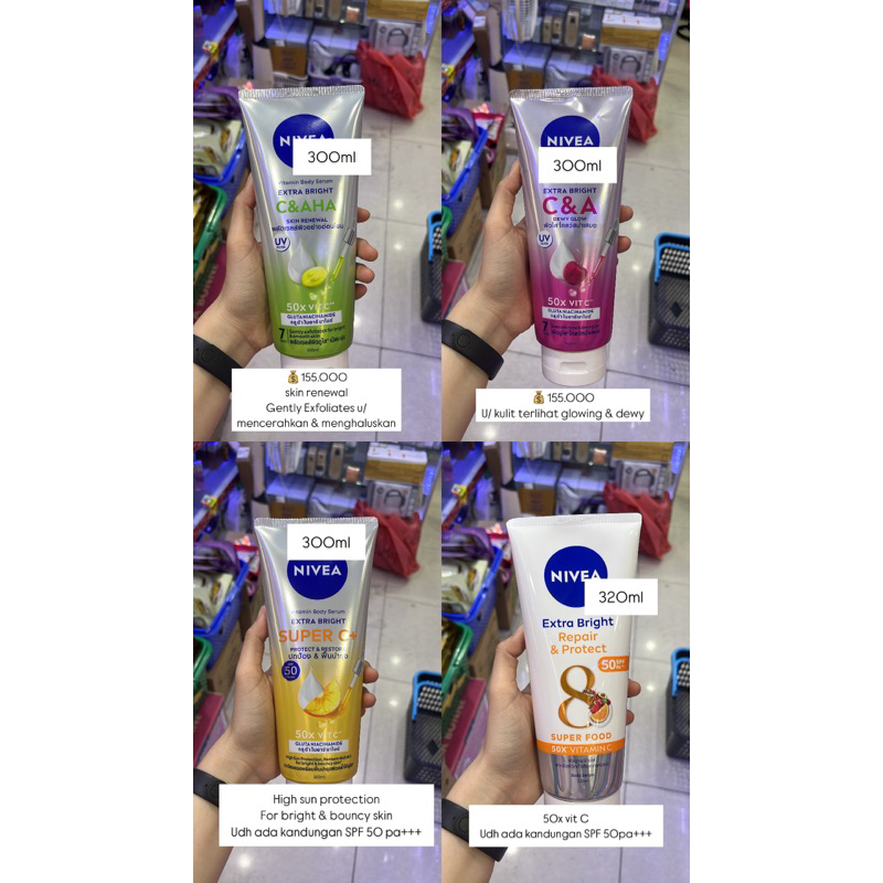 Nivea Lotion Thailand C&AHA Super C+ C&A Extra Bright