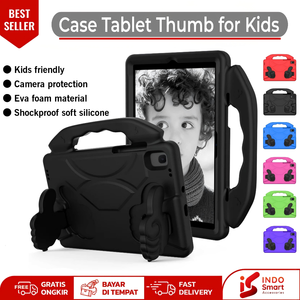Case Samsung Tab A8 / Samsung Tab A8 / X205 T295 Case Thumb Standing Casing Jempol Untuk Anak