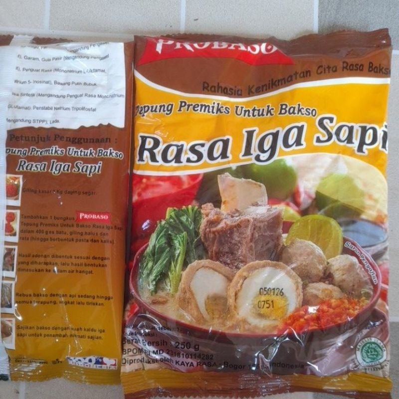 

PROBASO tepung Premiks Rasa Iga Sapi 250gr