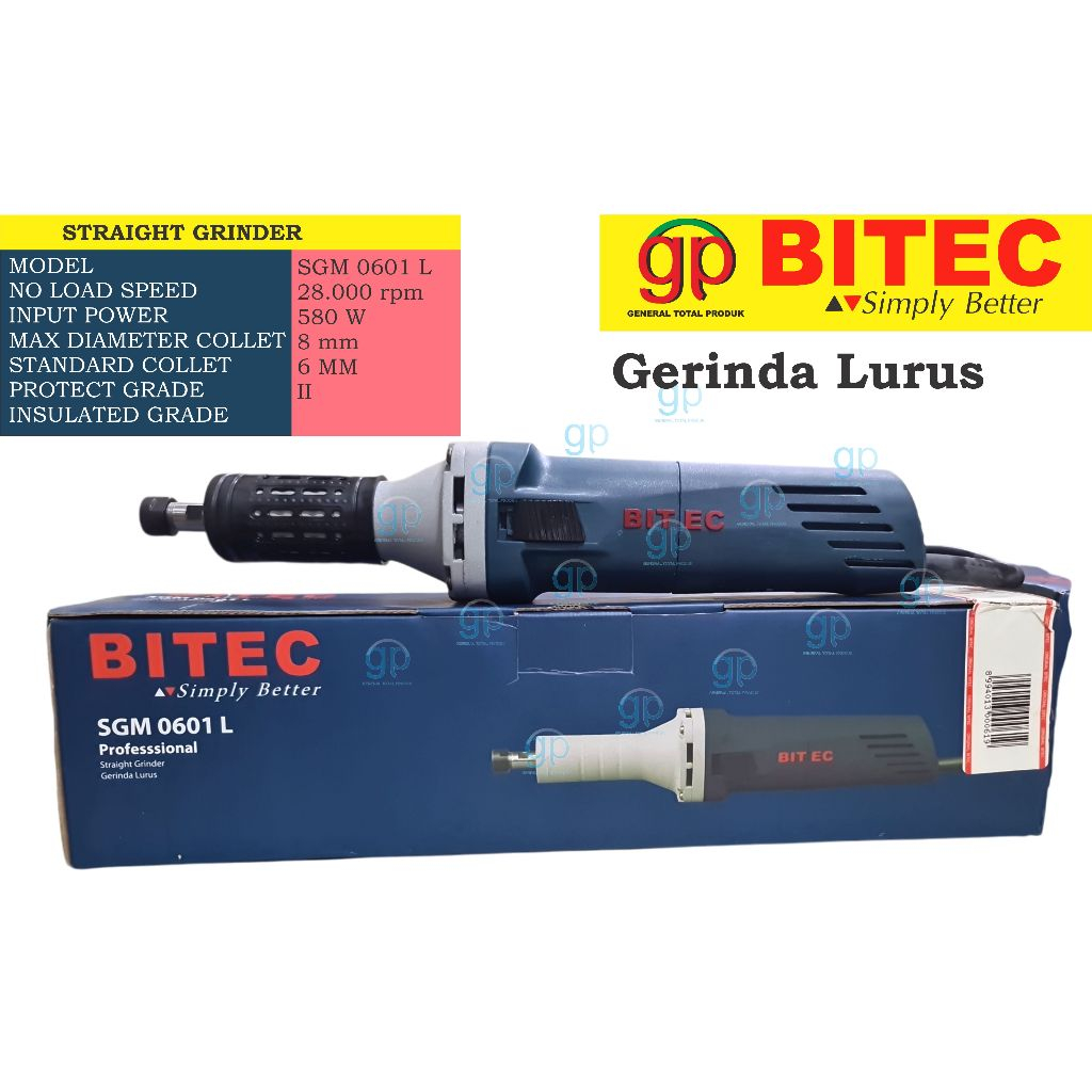 straight grinder bitec sgm 0601 l, mesin gerinda lurus 8 mm bitec sgm 0601l, mesin gerinda palm, mes