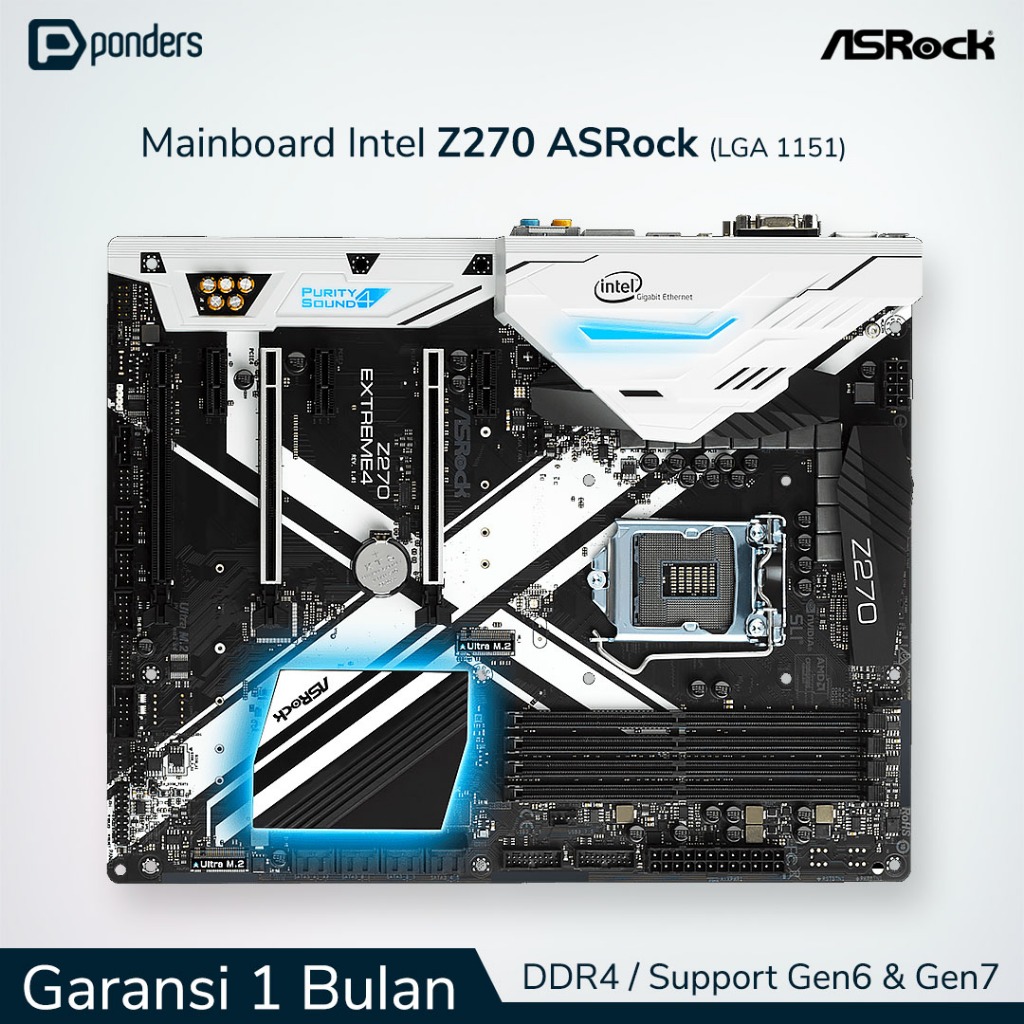 Mainboard Intel Z270 ASRock LGA 1151 DDR4 Support Gen6 & Gen7