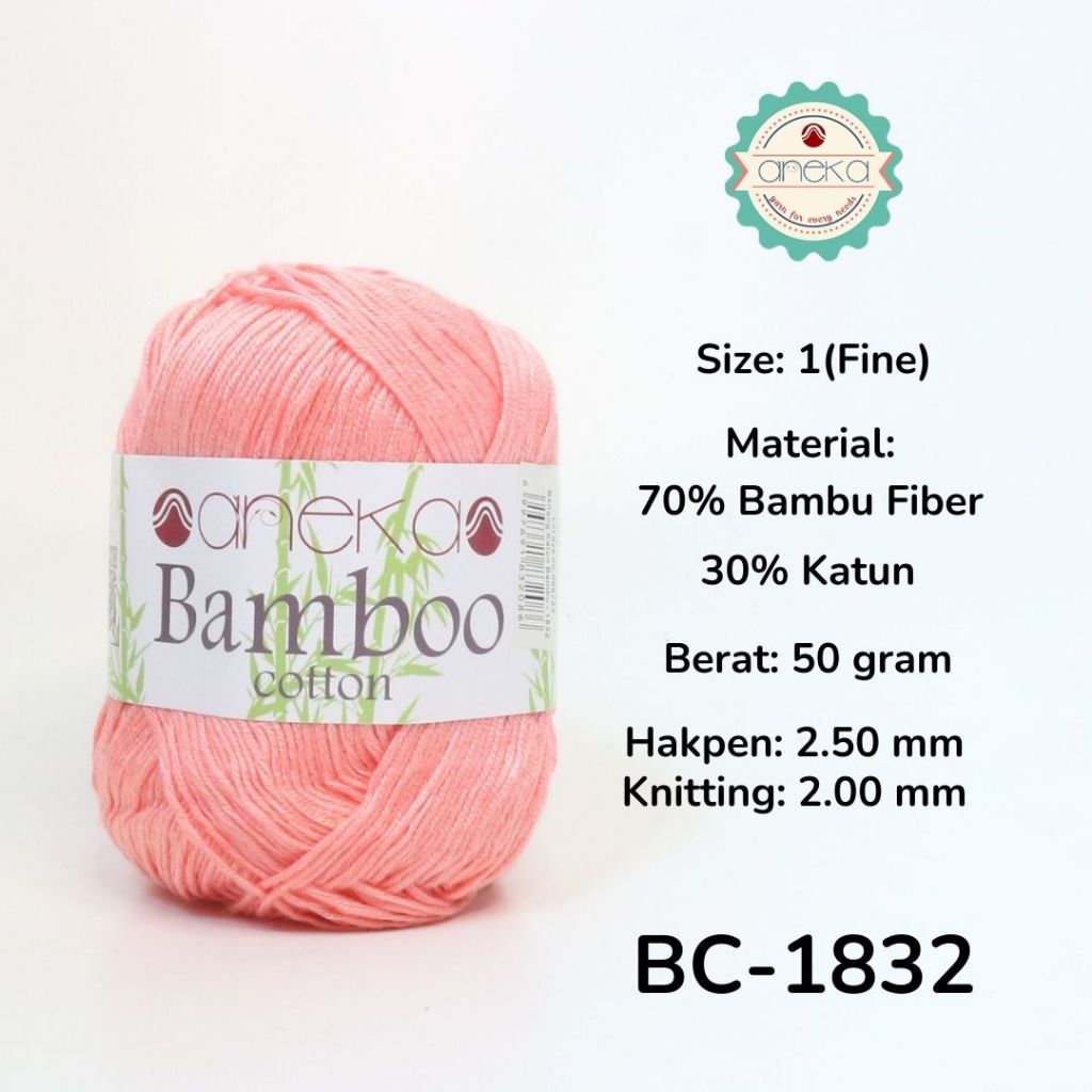 Benang Rajut Katun Bambu / Cotton Yarn - 1832 Salem