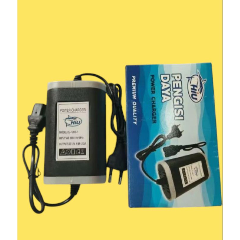 ADAPTOR CHARGER AKI SPRAYER ELEKTRIK HIU ORIGINAL 12VOLT 2.3A CAS AKI
