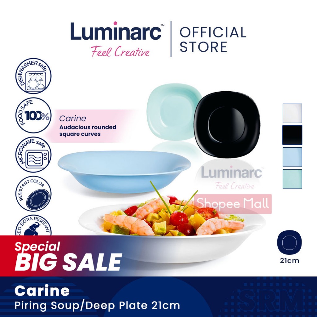 LUMINARC Piring Soup/Deep Plate Carine 21cm
