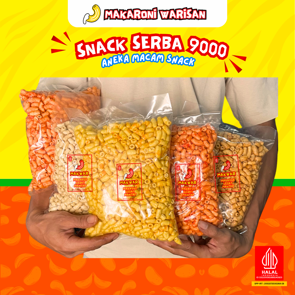 

SERBA 9999 CEMILAN WARISAN SNACK INDONESIA BERAT 180gr, 200gr, 250gr , Makanan Ringan Krupuk Cemilan Murah halal pedas daun jeruk