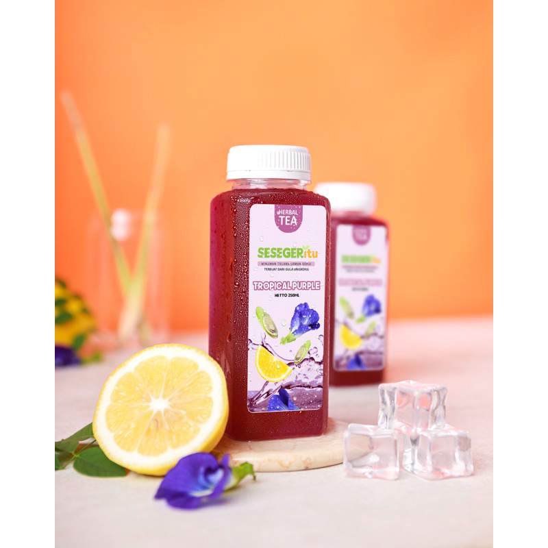 

Minuman Segar dan Sehat Rendah Kalori (Tropical Purple) Lemon Telang Sereh by Sesegeritu®