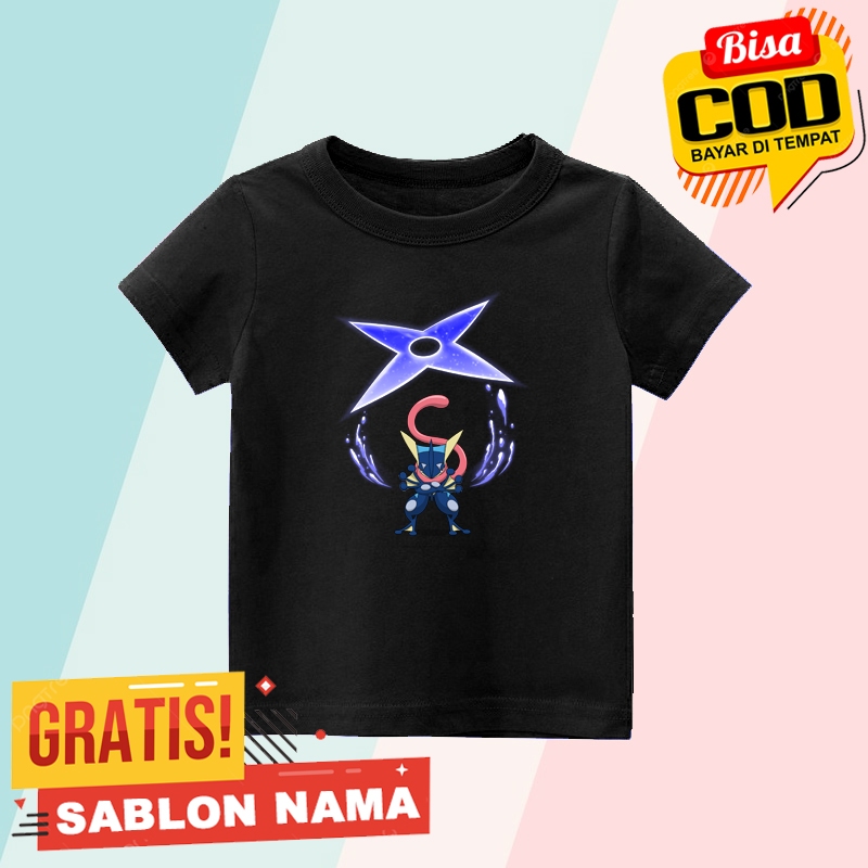Kaos Anak Greninja / Baju Anak Laki Laki & Perempuan Greninja