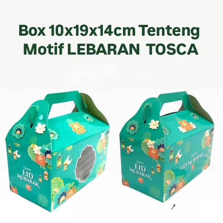 

Box Tenteng Tosca Motif Lebaran Muat 2 Toples Tabung 10x19x14cm