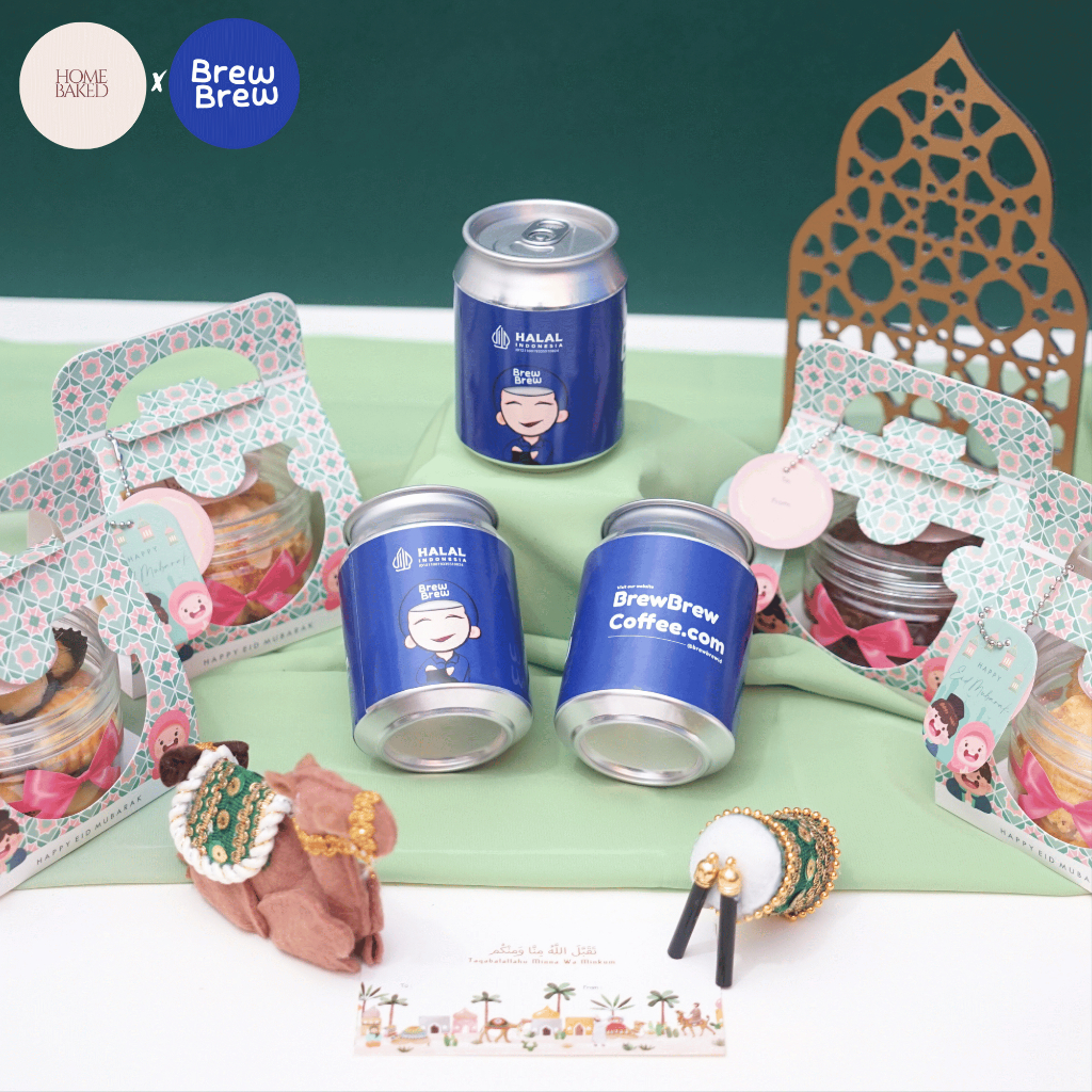 

[SPECIAL COLLAB HOMEBAKED X BREWBREW] Fitri Hampers | Cookies | Coffee | Hampers