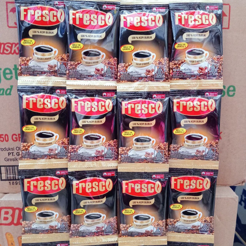

Fresco kopi bubuk 1 renteng isi 12 pcs