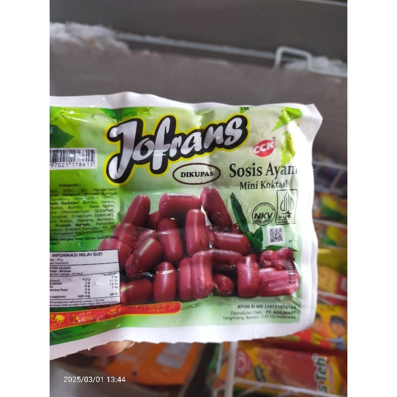 

Sosis Jofran cocktail 300 gram