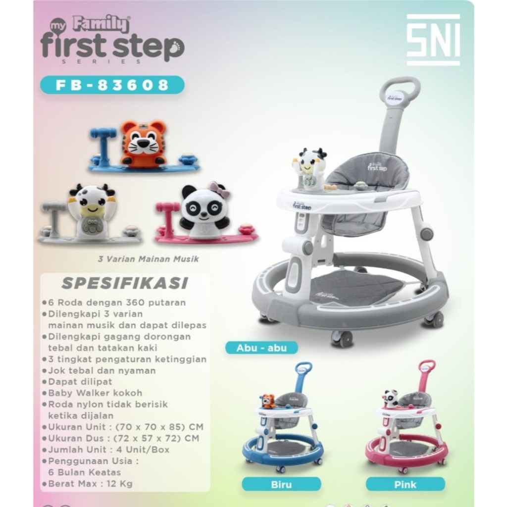 BABY WALKER FAMILY FIRST STEP 83608