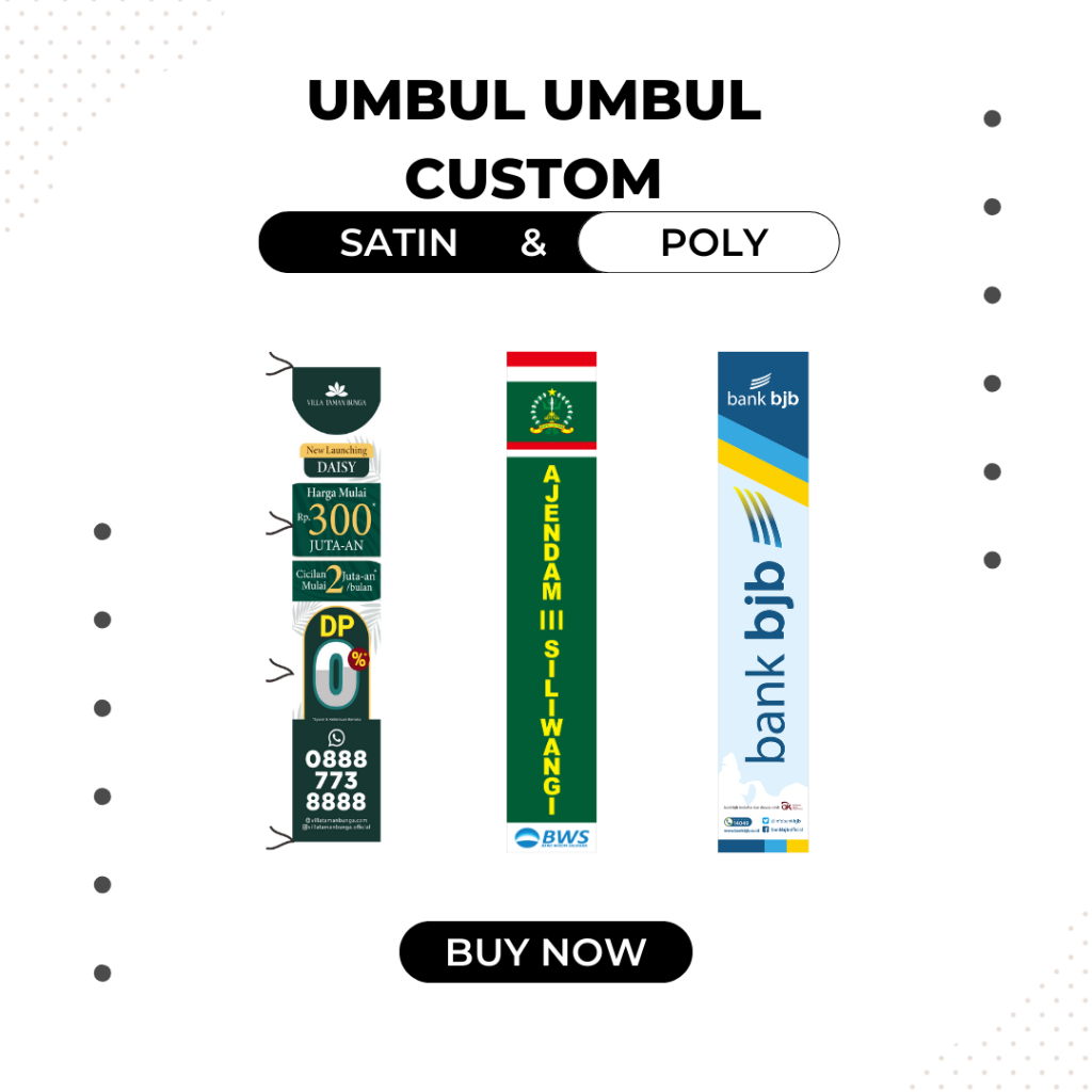 Cetak Umbul Umbul Bendera Kain Custom