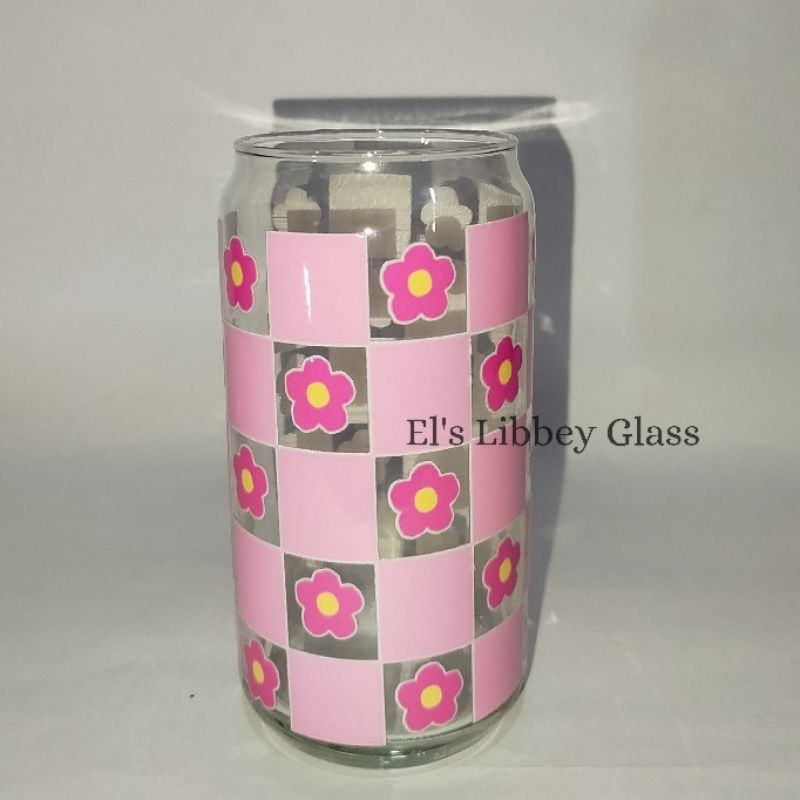 El's Libbey Glass Aesthetic| GELAS KACA AESTHETIC/GELAS KOREAN/UV DTF ANTI TERKELUPAS/Free sedotan S