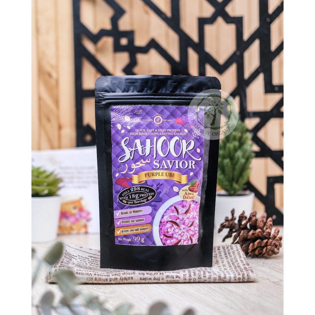 

SAHOOR SAVIOR - OATMEAL KURMA AJWA TINGGI PROTEIN SERAT - PURPLE UBE 99GR