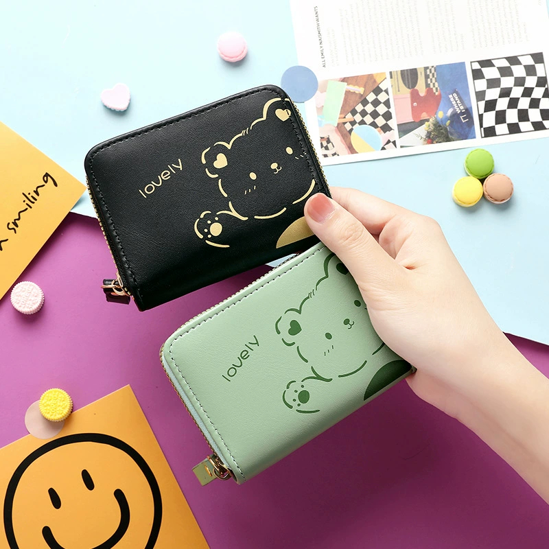 Dompet Gambar Lucu Motif Bear Lovely / Dompet Kartu Mini Lucu Wanita