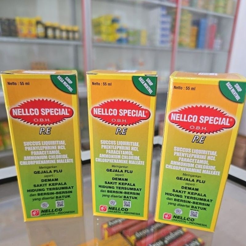 

NELCO SPECIAL OBH PE sirup 55ml_meredahkan batuk,demam dan flu