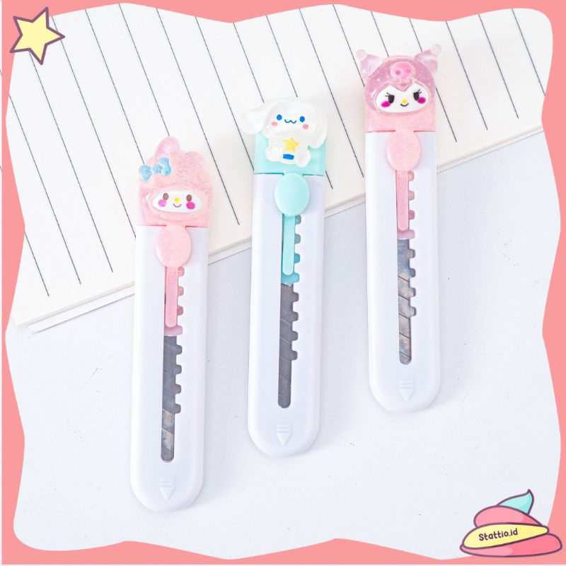 

Cutter Mini Panjang Sanrio Pemotong Kertas Kater Karakter Lucu Small Knife Pisau MN-1685