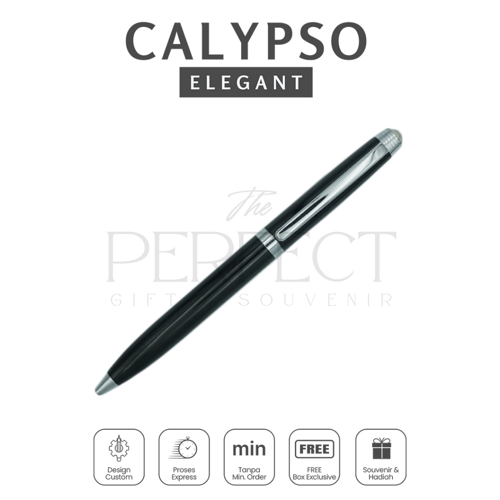 

Calypso Elegant Pen Ballpoint Free Box Custom Grafir Exclusive Promosi Gift Kado Souvenir
