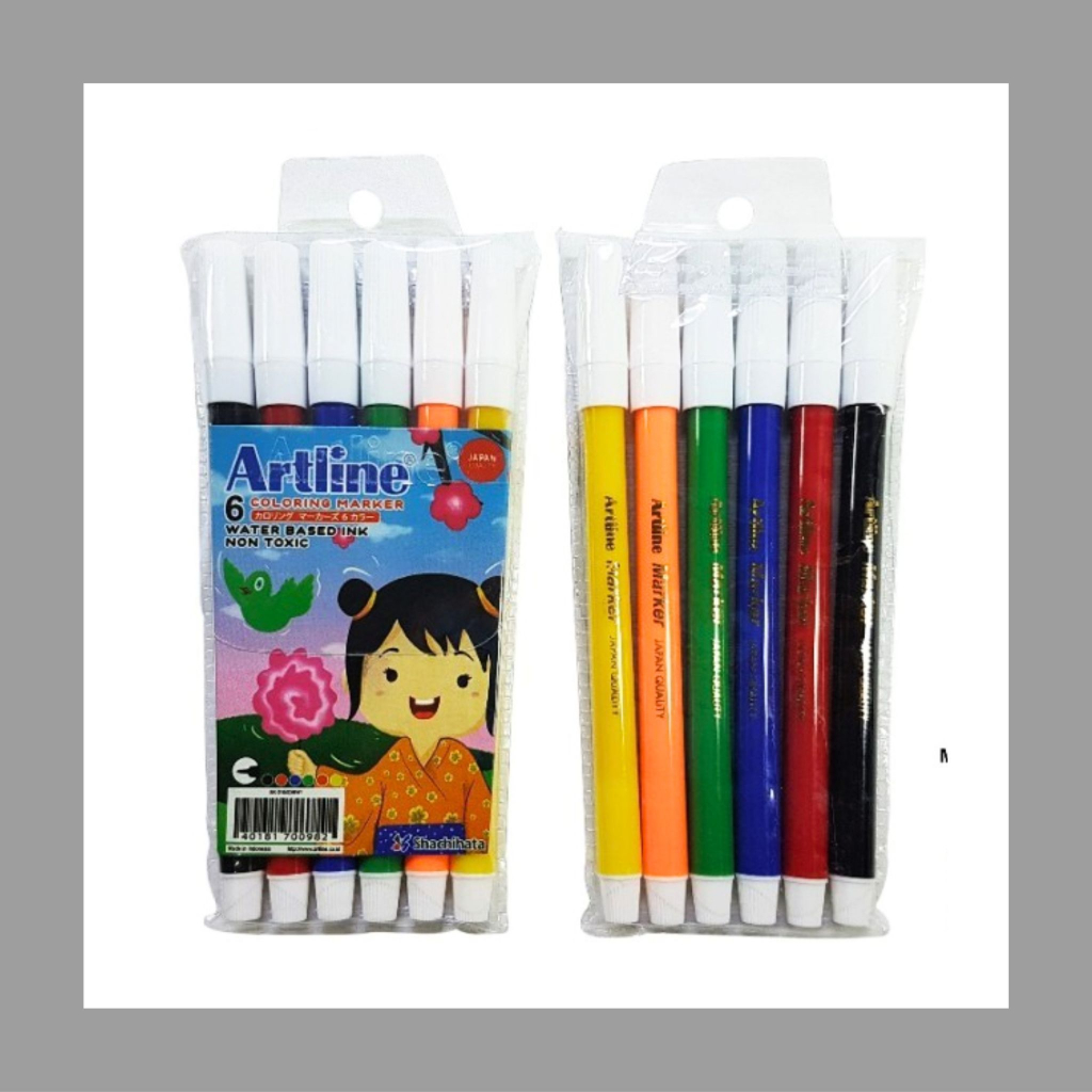 

Artline Spidol Air 6 Warna / Spidol Mewarnai Marker EK-316