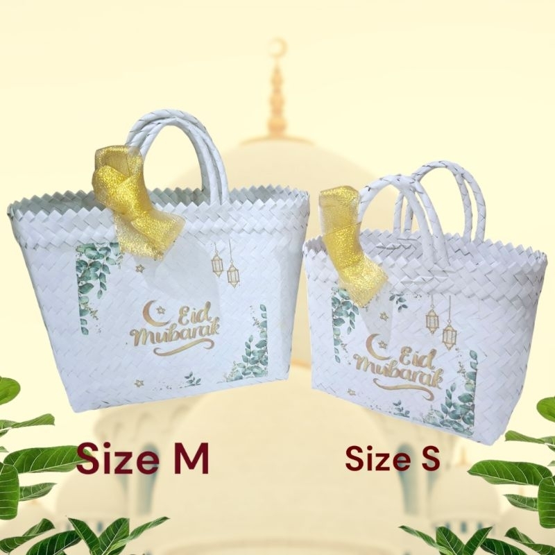 

READY STOCK..Tas anyaman plastik decoupage tas berkat hamper lebaran idul fitri