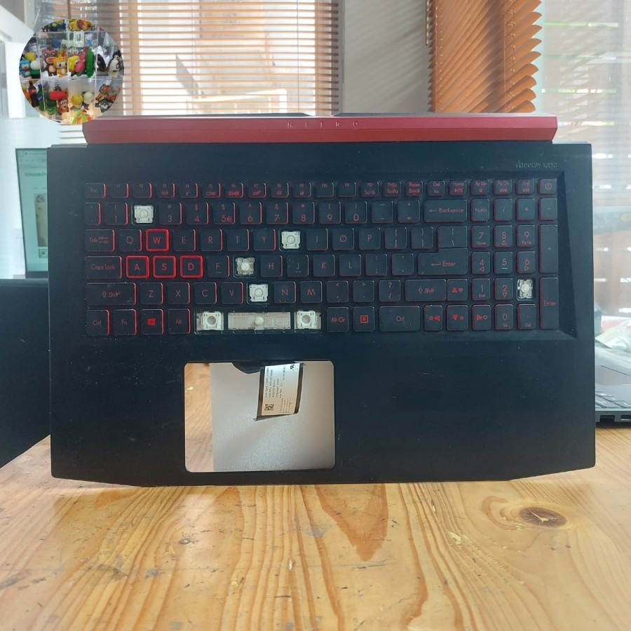 Palmrest Casing Tengah Acer Nitro 5 AN515-51 AN515-52 15.6" Minus Keyboard Error Second Copotan Orig