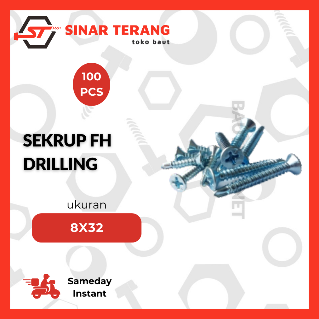 Skrup SDS FH Drilling #8x32 LION - Self Drilling Screw