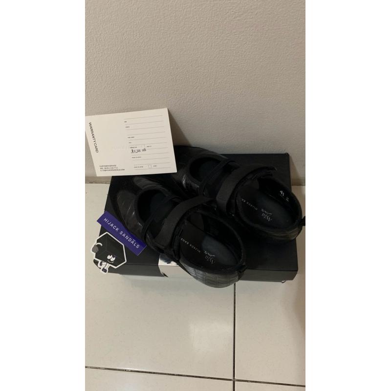 Hijack Sandals x Ayla Dimitri  Twyla Croco Noir  - all Black