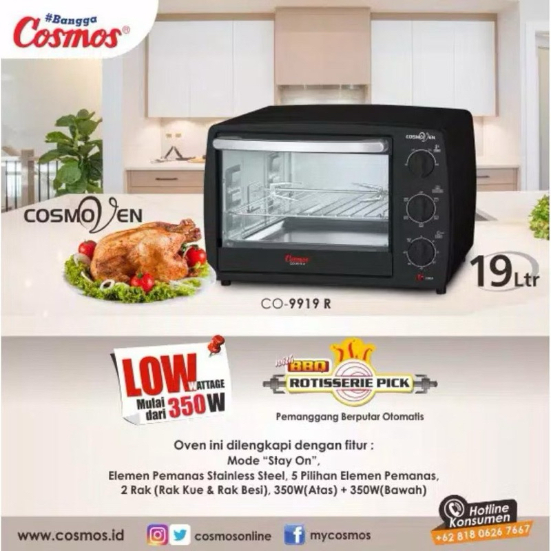 Oven Cosmos CO 9919 R / CO9919R / CO-9919 R (Oven 19 L)