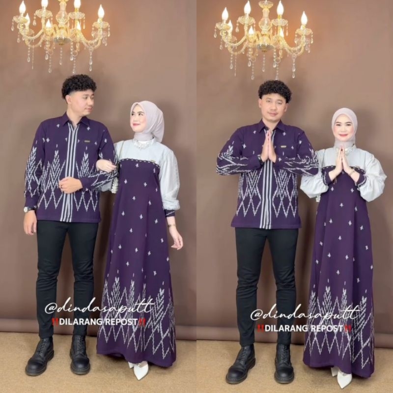 TENUN IKAT - CELLYNE DRESS TENUN SERIES - BAJU TENUN COUPLE