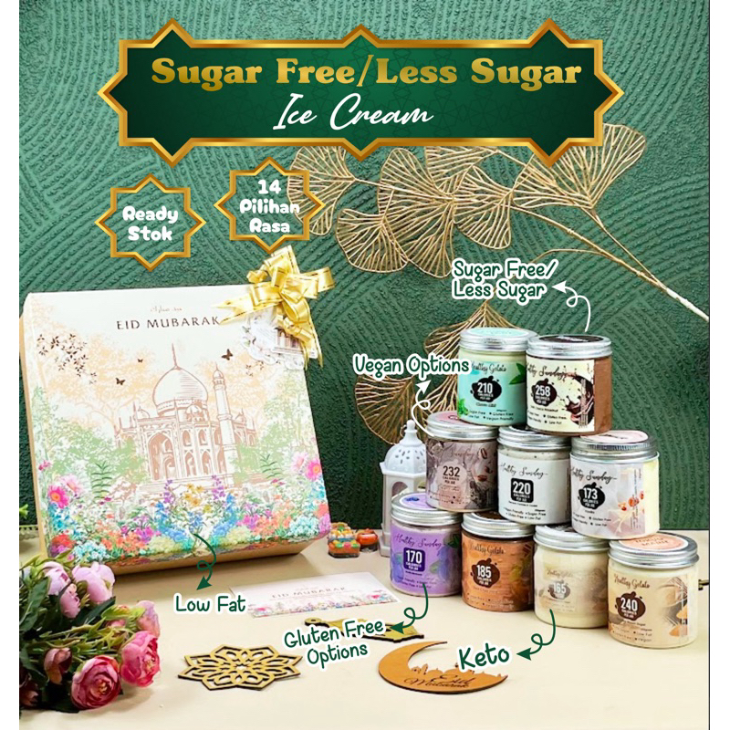 

READY STOCK HAMPERS LEBARAN HEALTHY ICE CREAM ISI 9 MEDIUM JAR. BANDUNG