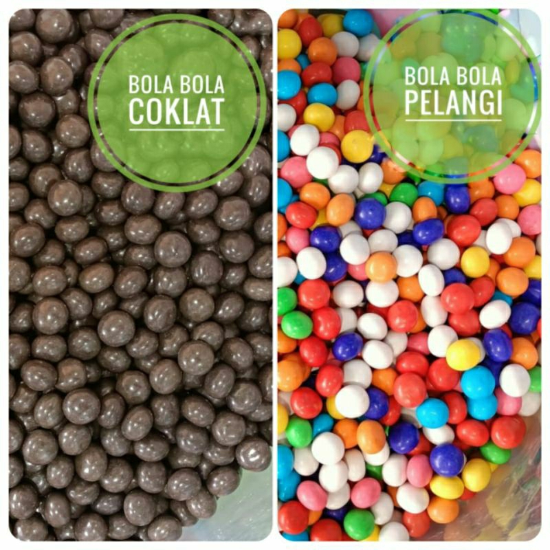 

Permen Bola Bola Biskuit Pelangi & Coklat Snack Curah Murah