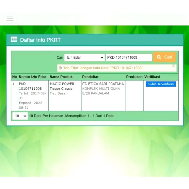 Tissue /Tisue / Tisu megic power / power megic merah Original