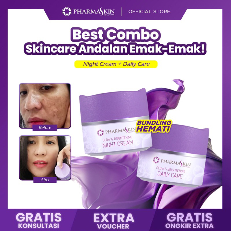 Cream Penghilang Flek Hitam / Pharmaskin Solution / Cream Siang Malam Flek