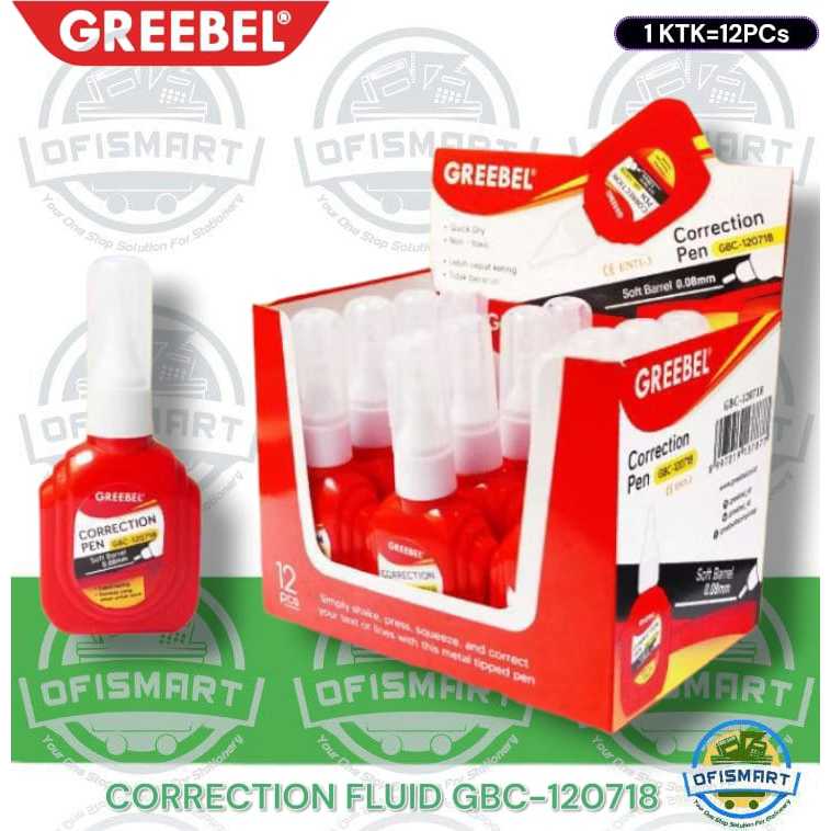 

Greebel Correction Pen Tip Ex Cairan Penghapus GBC-120718 | @1Ktk=12 PCs