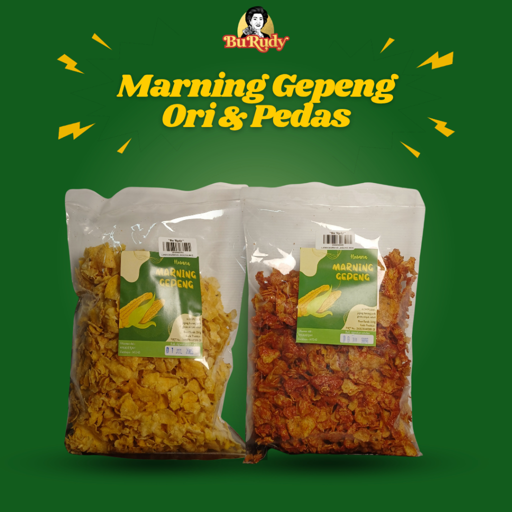 

Keripik Marning Jagung Gepeng Original & Pedas 250g