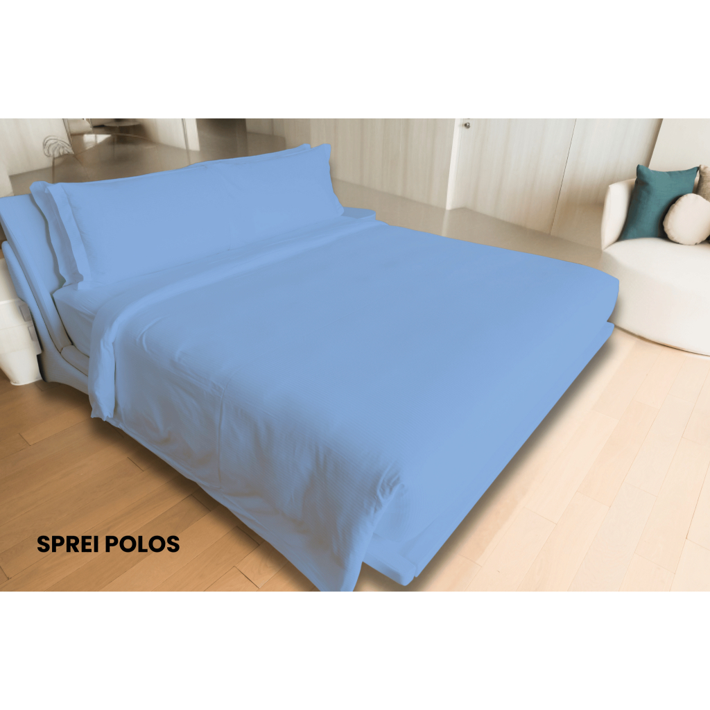 SPREI POLOS BIRU MUDA Tinggi 30 cm - NATALIA BEDSHEET