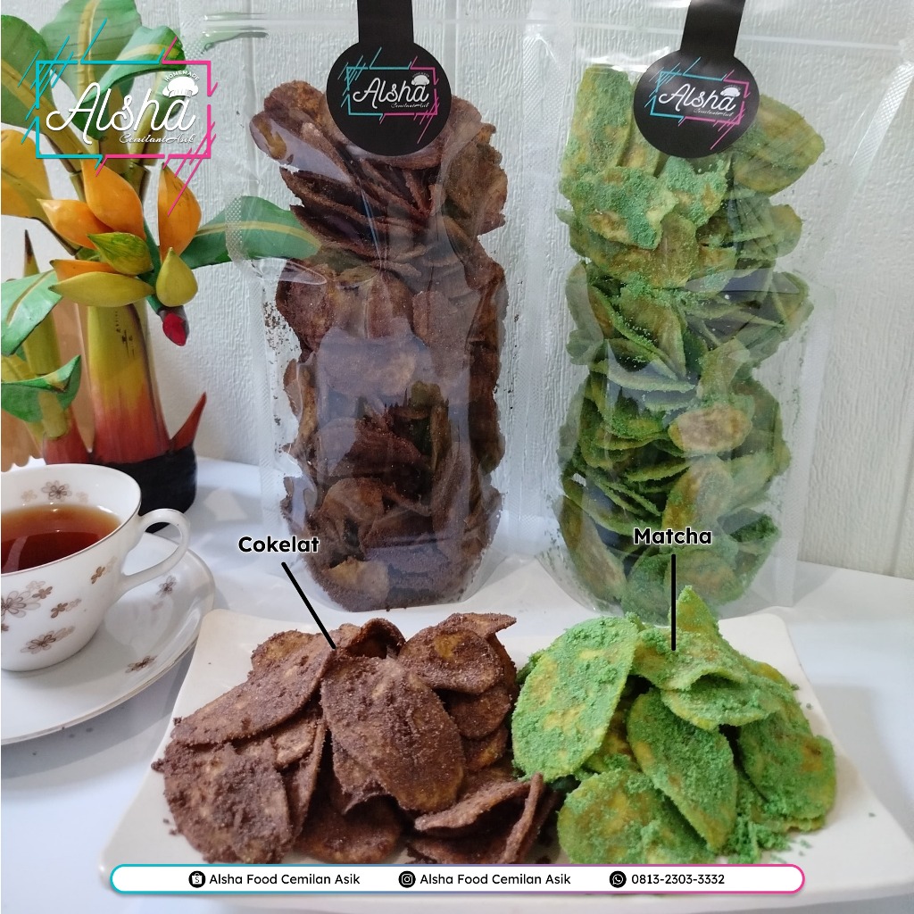 

Keripik Pisang Kapas Matcha Home Made 250g