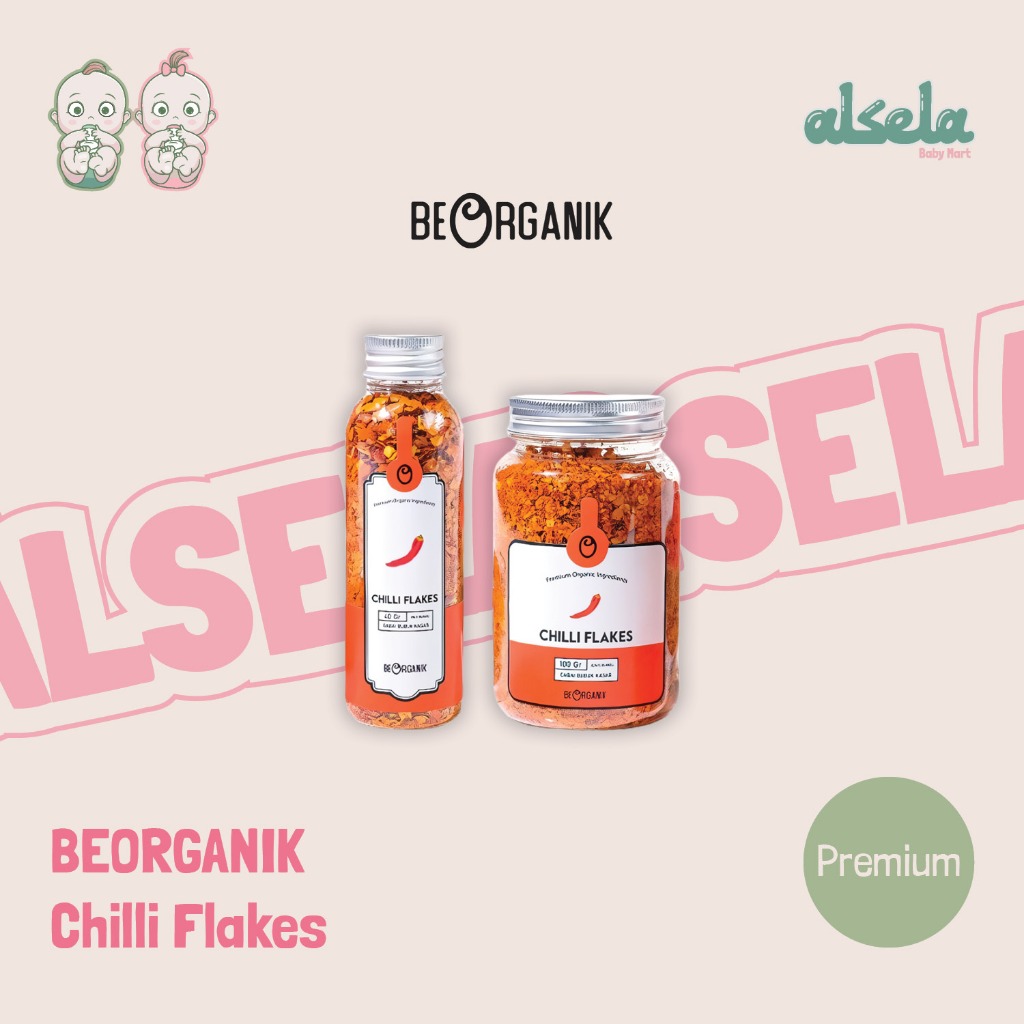 

Beorganik Chilli Flakes 40gr 100gr Cabe Kering Kasar 100% Cabai Asli Bumbu Dapur Rempah