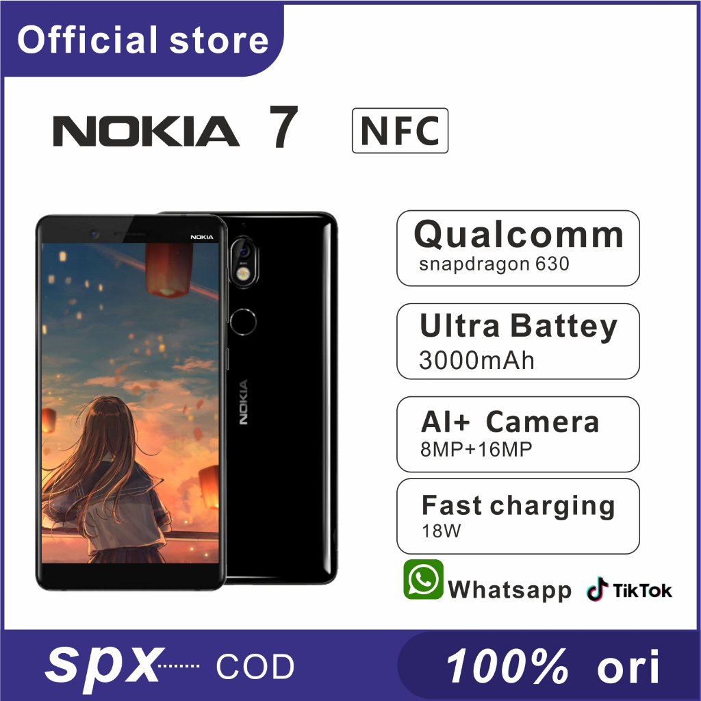 Nokia 7 | bisa all operator | 4GB+64GB | dual sim | garansi indonesia | nokia android hp murch terba